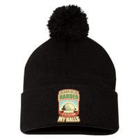 Funny The Older I Get The Harder It Is To Find My Balls Golfing Pom Pom 12in Knit Beanie