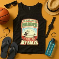 Funny The Older I Get The Harder It Is To Find My Balls Golfing Tank Top