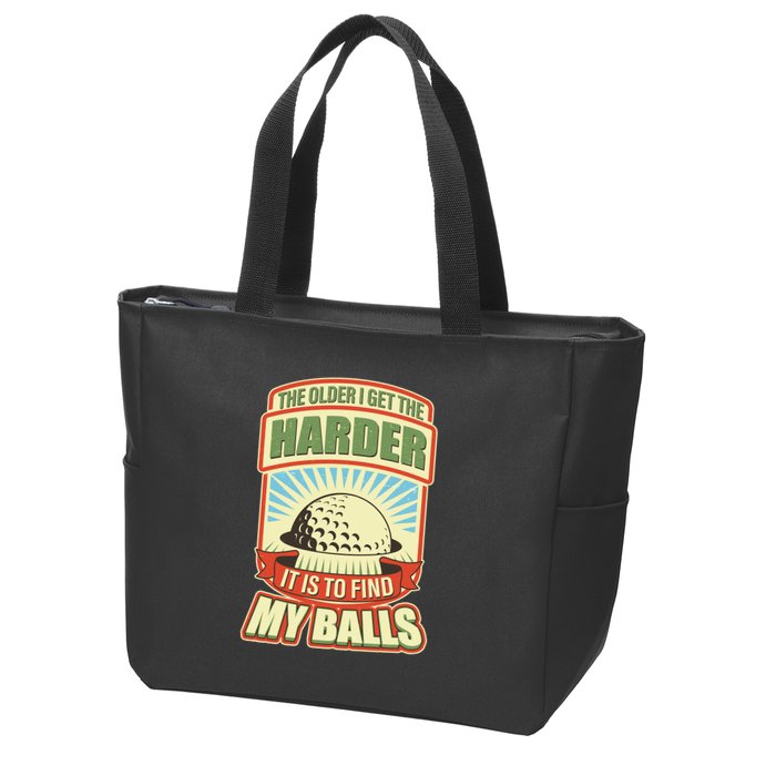 Funny The Older I Get The Harder It Is To Find My Balls Golfing Zip Tote Bag