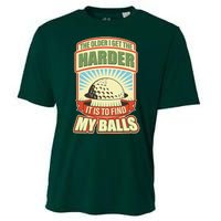 Funny The Older I Get The Harder It Is To Find My Balls Golfing Cooling Performance Crew T-Shirt