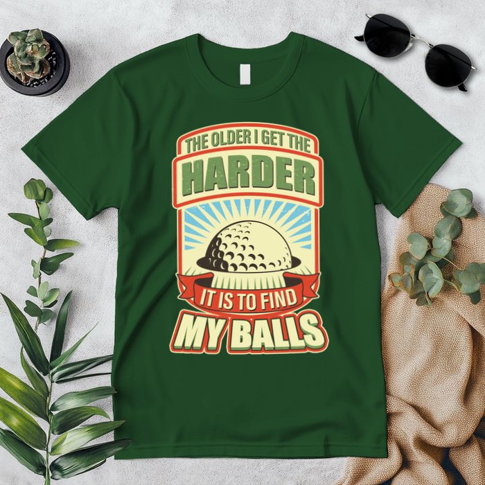 Funny The Older I Get The Harder It Is To Find My Balls Golfing Premium T-Shirt