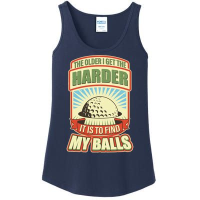 Funny The Older I Get The Harder It Is To Find My Balls Golfing Ladies Essential Tank