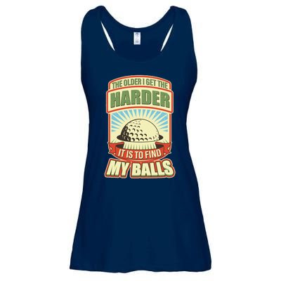 Funny The Older I Get The Harder It Is To Find My Balls Golfing Ladies Essential Flowy Tank