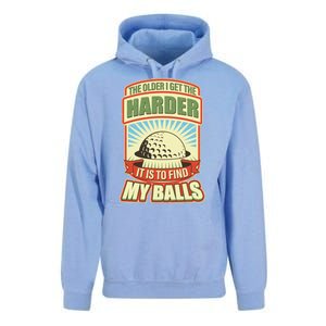 Funny The Older I Get The Harder It Is To Find My Balls Golfing Unisex Surf Hoodie