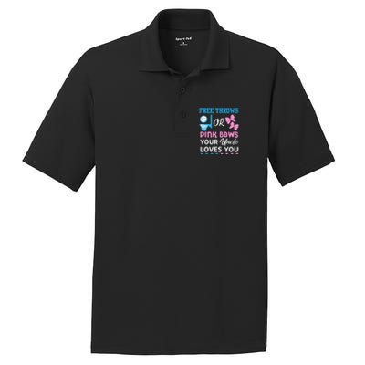 free throws or pink bows Uncle loves you gender reveal PosiCharge RacerMesh Polo