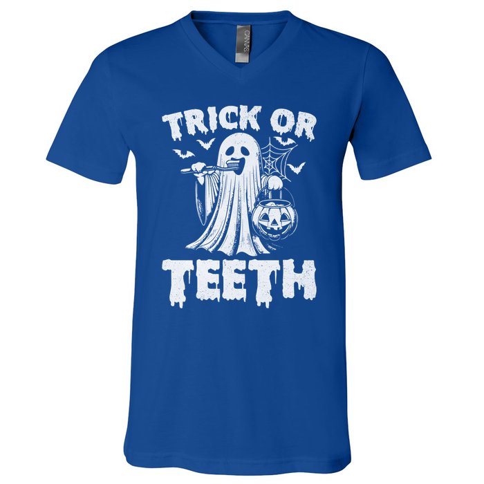 Funny Trick Or Th Halloween Dental Hygienist Or Assistant Gift V-Neck T-Shirt