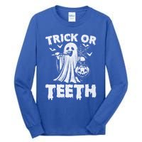 Funny Trick Or Th Halloween Dental Hygienist Or Assistant Gift Tall Long Sleeve T-Shirt