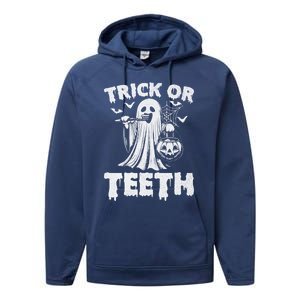 Funny Trick Or Th Halloween Dental Hygienist Or Assistant Gift Performance Fleece Hoodie