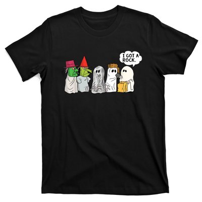 Funny Trick Or Treat Halloween Ghost Costume I Got A Rock T-Shirt