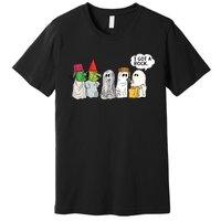 Funny Trick Or Treat Halloween Ghost Costume I Got A Rock Premium T-Shirt