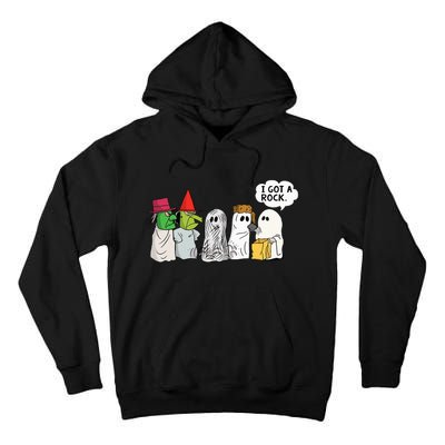 Funny Trick Or Treat Halloween Ghost Costume I Got A Rock Tall Hoodie