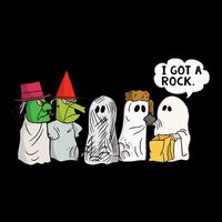 Funny Trick Or Treat Halloween Ghost Costume I Got A Rock Wool Snapback Cap