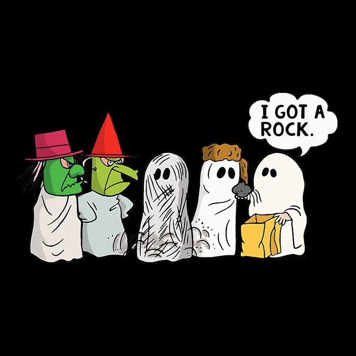 Funny Trick Or Treat Halloween Ghost Costume I Got A Rock Wool Snapback Cap