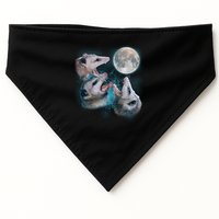 Funny Three Opossum Moon USA-Made Doggie Bandana