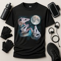 Funny Three Opossum Moon Performance Shirt