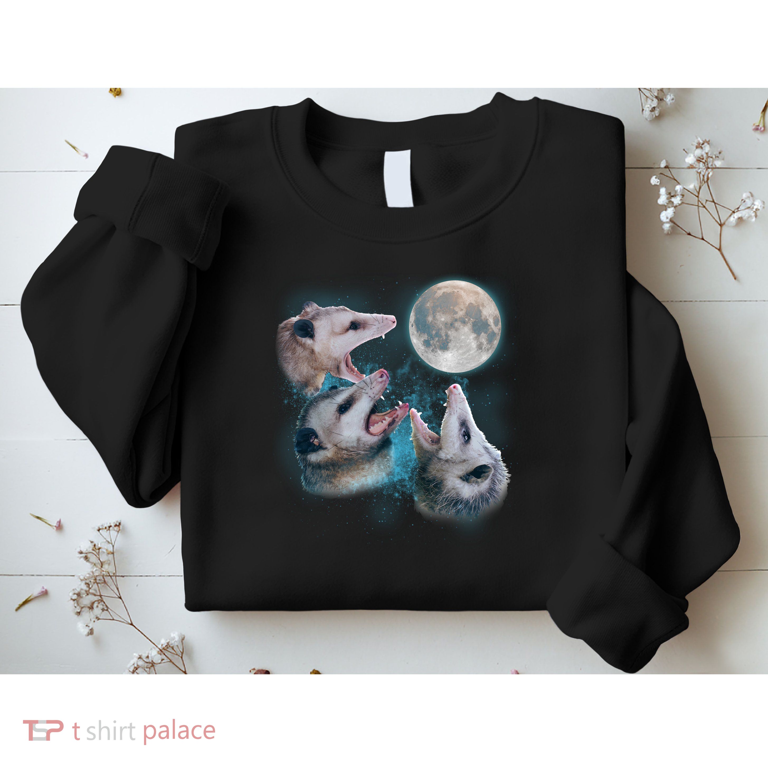 Funny Three Opossum Moon Sweatshirt