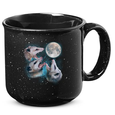 Funny Three Opossum Moon 15oz Campfire Ceramic Mug