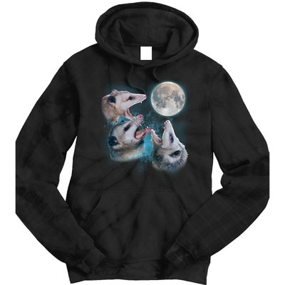 Funny Three Opossum Moon Tie Dye Hoodie
