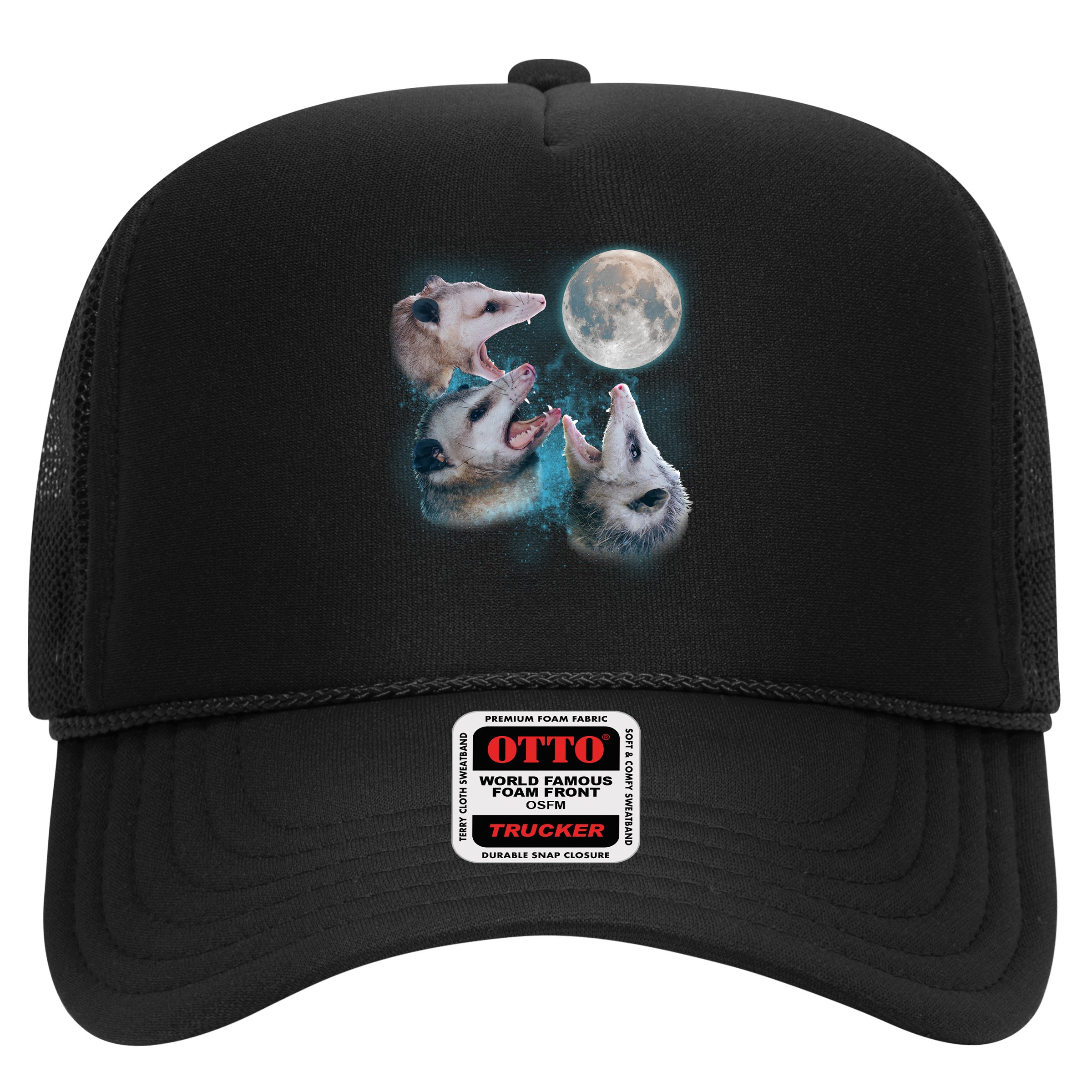 Funny Three Opossum Moon Hat