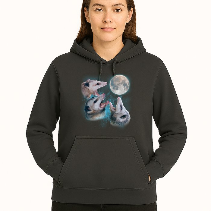Funny Three Opossum Moon Hoodie