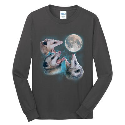 Funny Three Opossum Moon Tall Long Sleeve T-Shirt