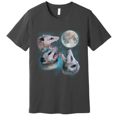 Funny Three Opossum Moon Premium T-Shirt