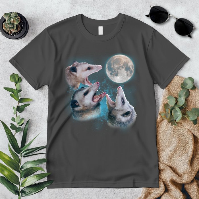 Funny Three Opossum Moon Premium T-Shirt