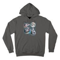 Funny Three Opossum Moon Tall Hoodie