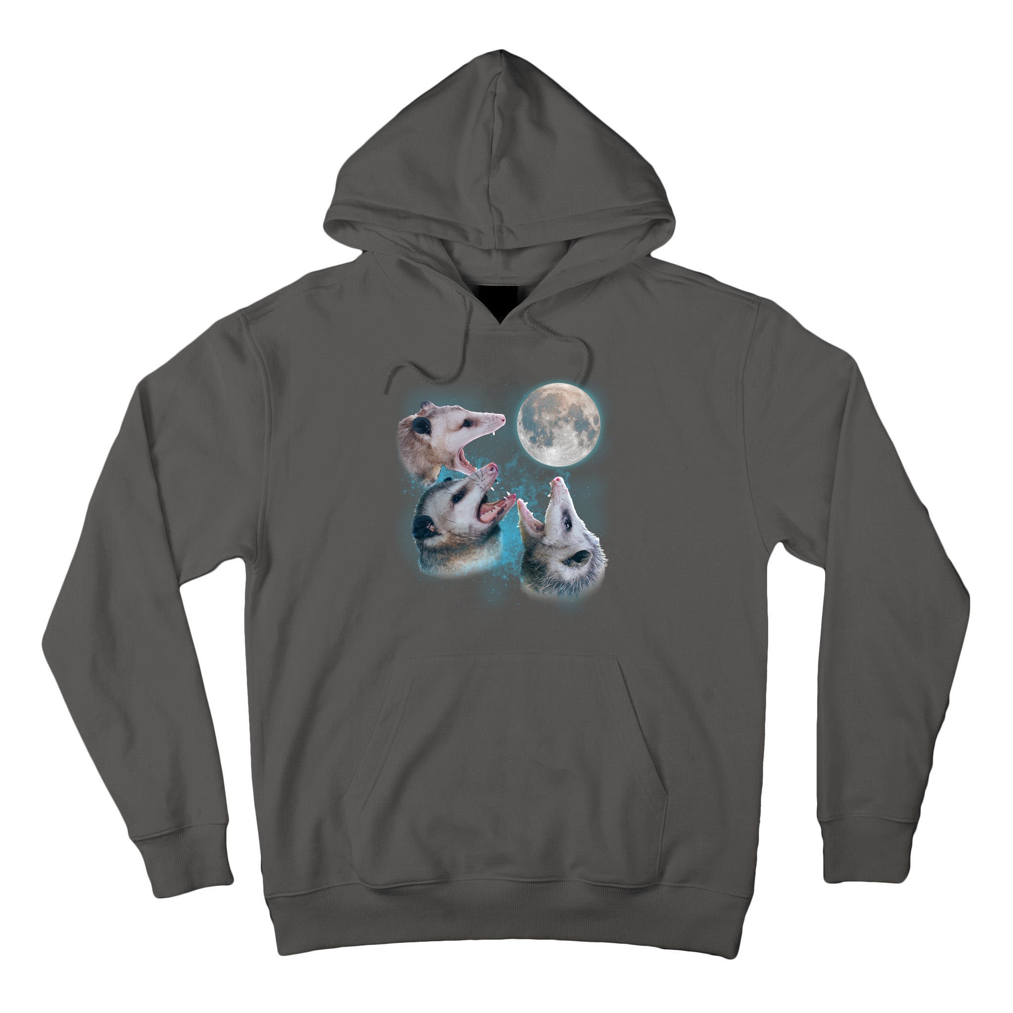 Funny Three Opossum Moon Tall Hoodie