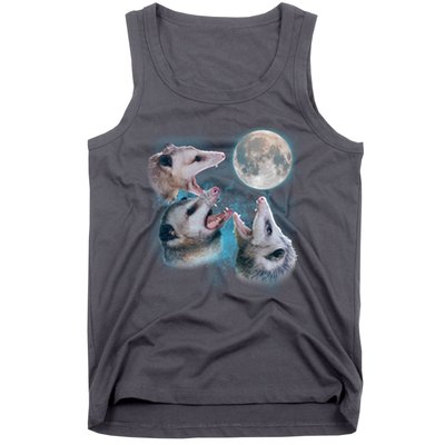 Funny Three Opossum Moon Tank Top