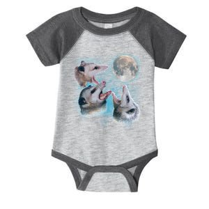 Funny Three Opossum Moon Infant Baby Jersey Bodysuit