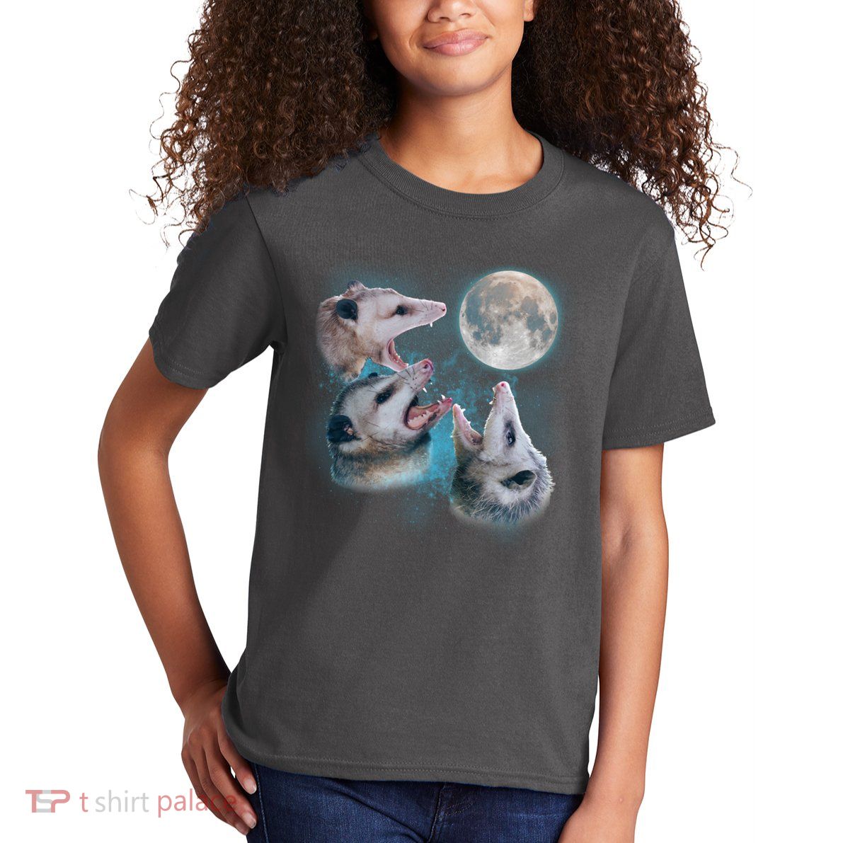 Funny Three Opossum Moon Kids T-Shirt