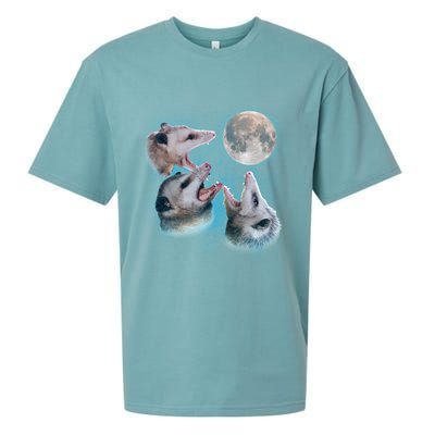 Funny Three Opossum Moon Sueded Cloud Jersey T-Shirt