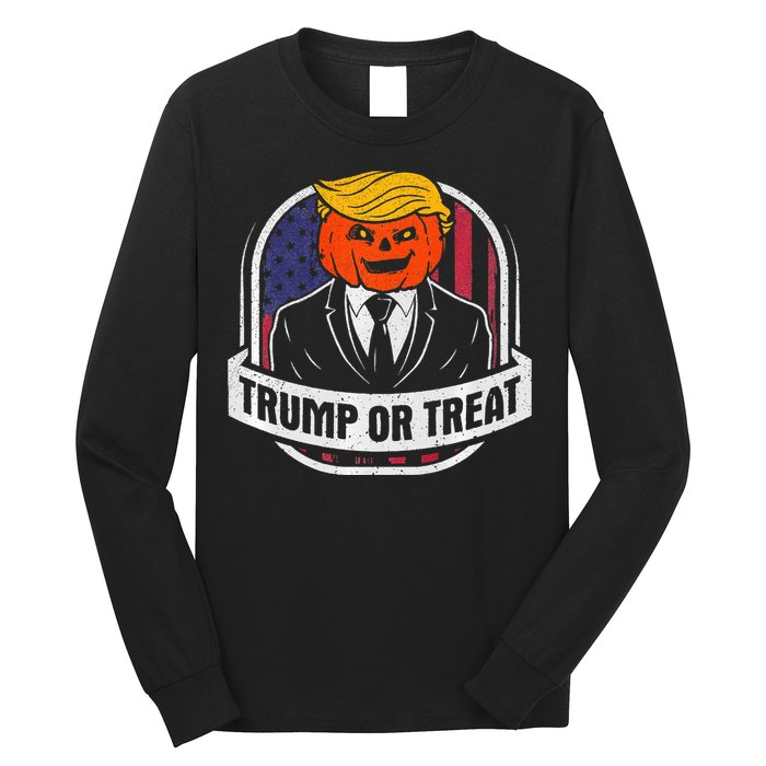 Funny Trump Or Treat Halloween Premium Long Sleeve Shirt