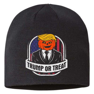 Funny Trump Or Treat Halloween Premium Sustainable Beanie