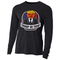 Funny Trump Or Treat Halloween Premium Cooling Performance Long Sleeve Crew