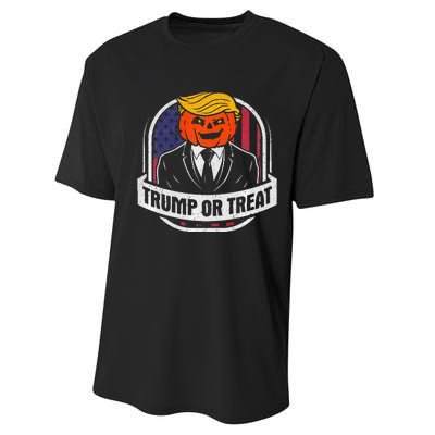 Funny Trump Or Treat Halloween Premium Performance Sprint T-Shirt