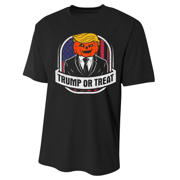 Funny Trump Or Treat Halloween Premium Performance Sprint T-Shirt