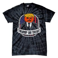 Funny Trump Or Treat Halloween Premium Tie-Dye T-Shirt