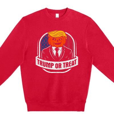 Funny Trump Or Treat Halloween Premium Premium Crewneck Sweatshirt