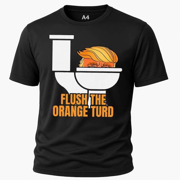 Flush The Orange Turd TrumpS Lawyer Called Him Cooling Performance Crew T-Shirt