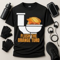 Flush The Orange Turd TrumpS Lawyer Called Him Cooling Performance Crew T-Shirt
