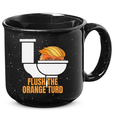 Flush The Orange Turd TrumpS Lawyer Called Him 15oz Campfire Ceramic Mug