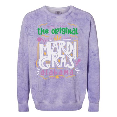 Funny The Original Mardi Gras Carnival Alabama Mobile City Colorblast Crewneck Sweatshirt