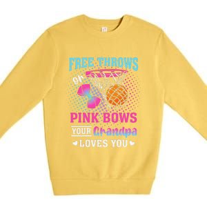 Free Throws Or Pin.K Bows Your Grandpa Loves You Gender Premium Crewneck Sweatshirt