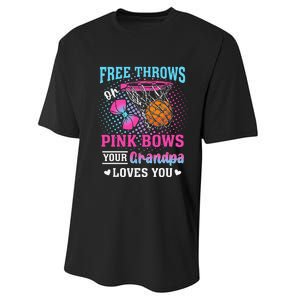 Free Throws Or Pin.K Bows Your Grandpa Loves You Gender Performance Sprint T-Shirt