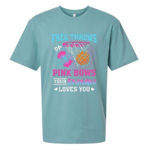 Free Throws Or Pin.K Bows Your Grandpa Loves You Gender Sueded Cloud Jersey T-Shirt