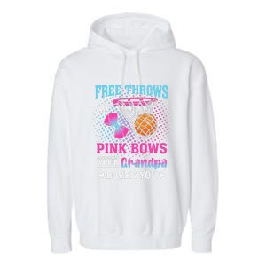 Free Throws Or Pin.K Bows Your Grandpa Loves You Gender Garment-Dyed Fleece Hoodie