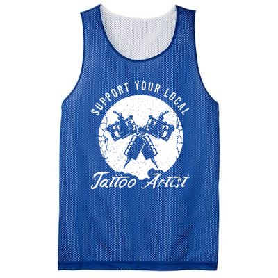 Funny Tattoo Outfit For A Tattoo Artist Gift Mesh Reversible Basketball Jersey Tank