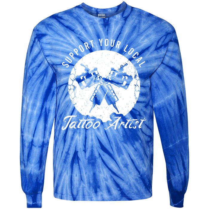 Funny Tattoo Outfit For A Tattoo Artist Gift Tie-Dye Long Sleeve Shirt